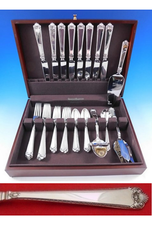 George II Rex by Watson Sterling Silver Flatware Dinner Size Set Service 38 Pcs